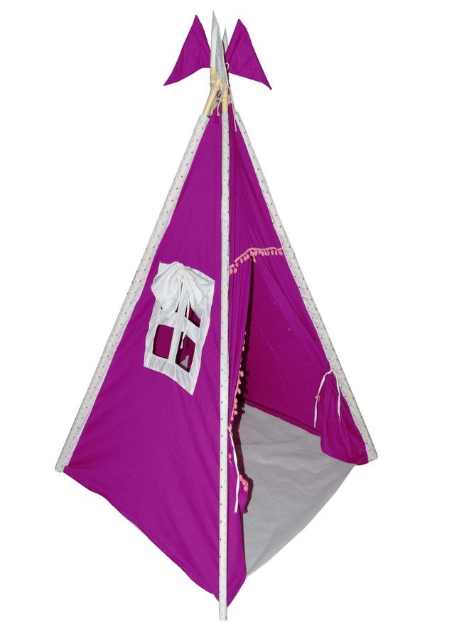 Creative Textiles Play Tent House Outdoor Play Tent House | Dark Purple - Image 3